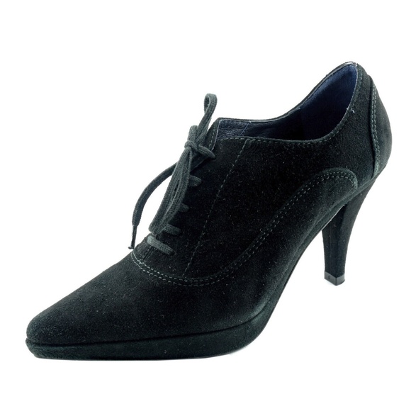 NEW Black CASTANER Suede Pointed Ankle Booties Boots Stiletto Heels 36 EU 5.5 US